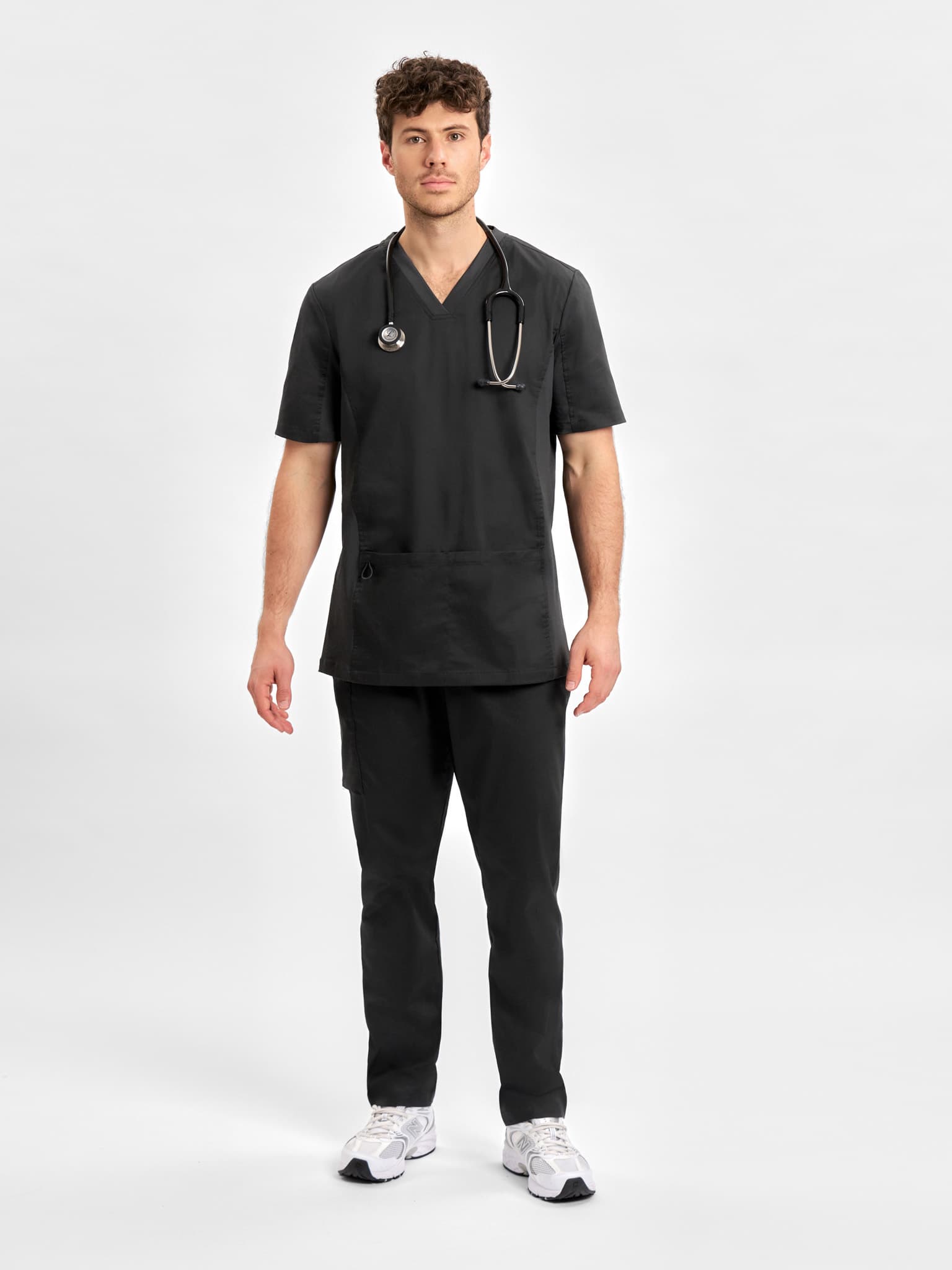 Riley Mens Straight Leg Scrub Pant — Black