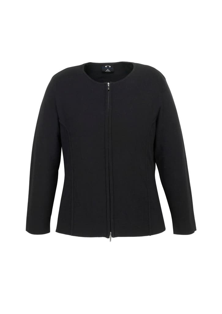 2-Way Womens Zip Cardigan — Black