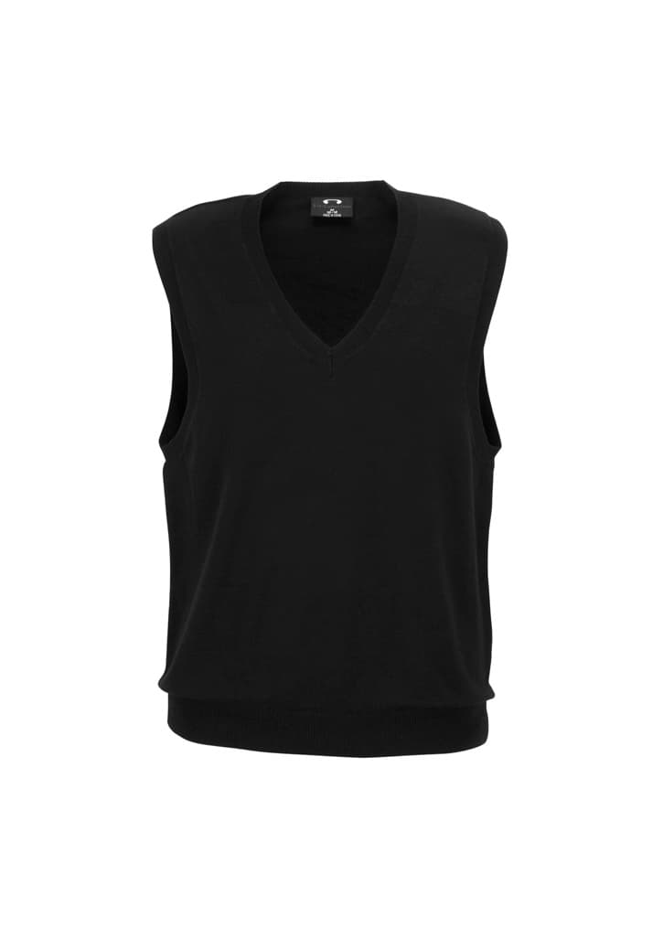 V-Neck Womens Knit Vest — Black