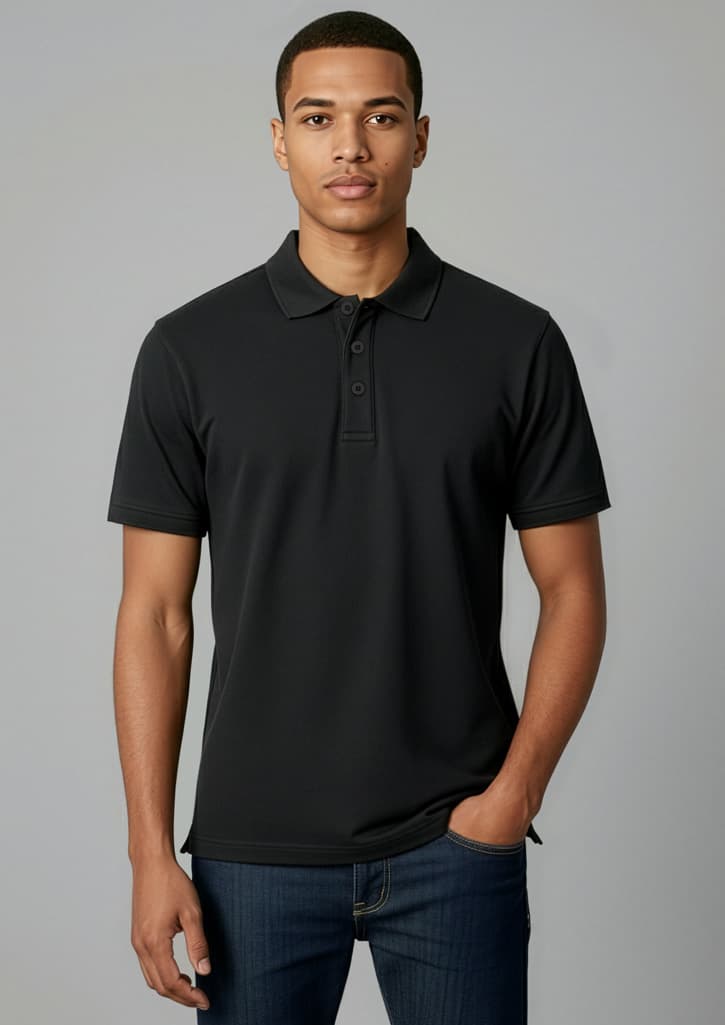 Ice Mens Short Sleeve Polo — Black