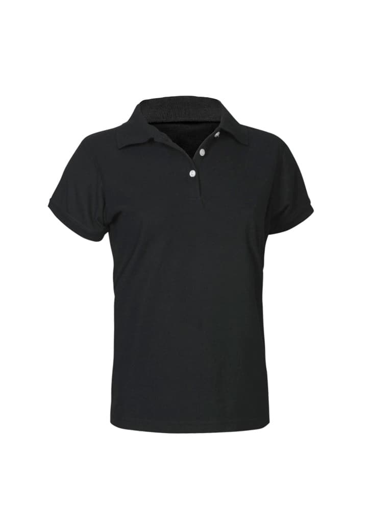Neon Womens Short Sleeve Polo — Black