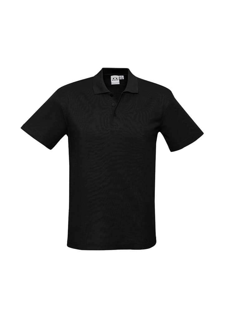 Crew Mens Short Sleeve Polo — Black