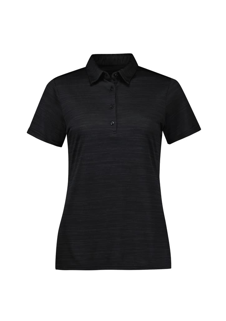 Orbit Womens Short Sleeve Polo — Black