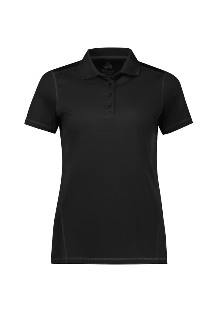 Dart Womens Short Sleeve Polo — Black/Black