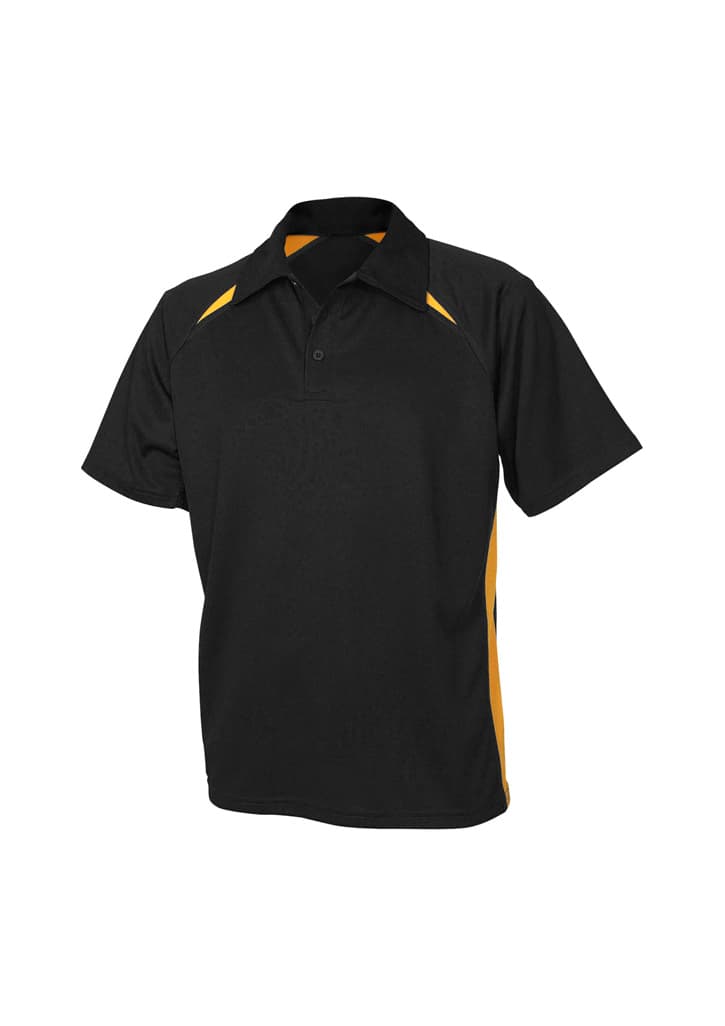 Splice Mens Short Sleeve Polo — Black/Gold