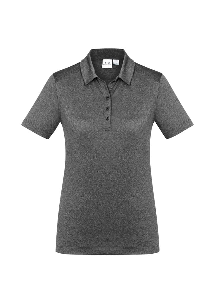 Aero Womens Short Sleeve Polo — Black Marle
