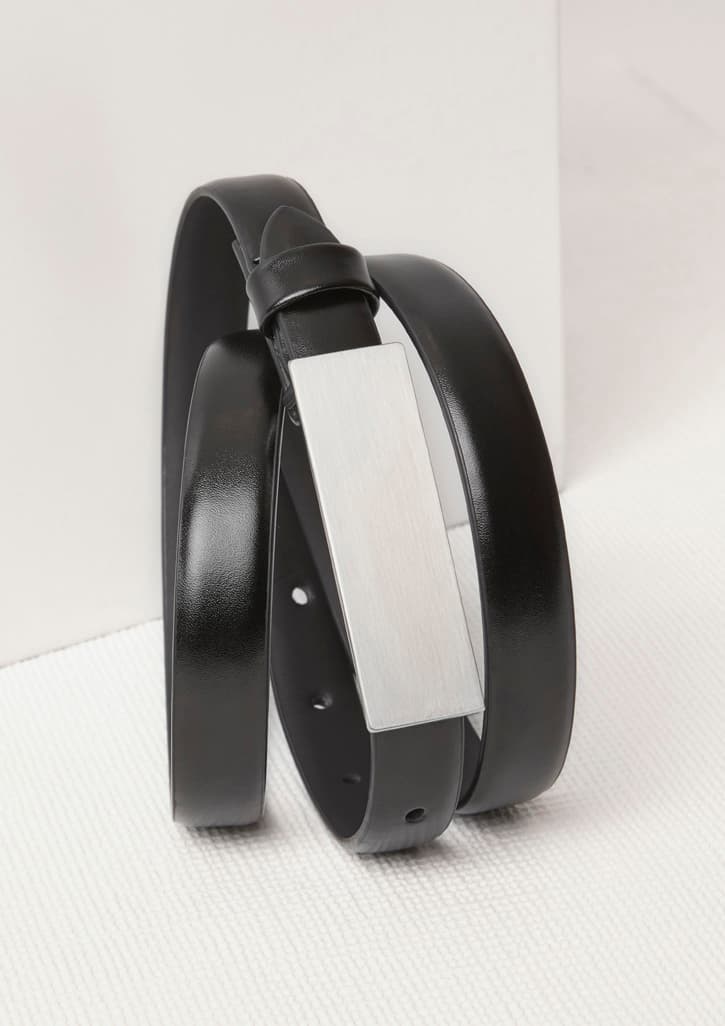 Leather Womens Belt — Black