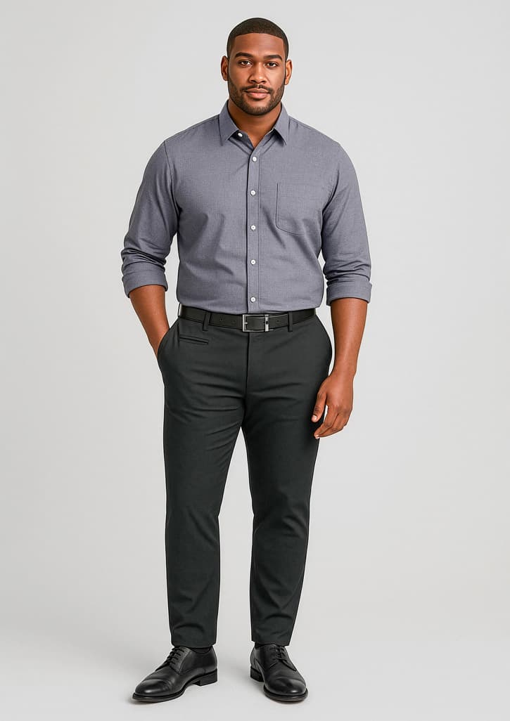 Traveller Mens Modern Stretch Chino Pant — Black