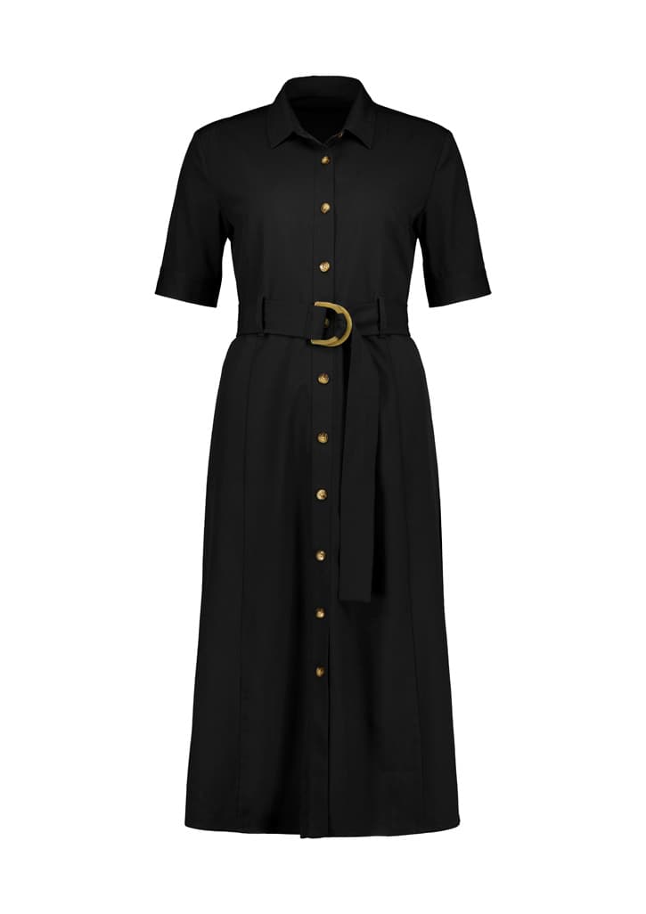 Adele Womens Midi Dress — Black