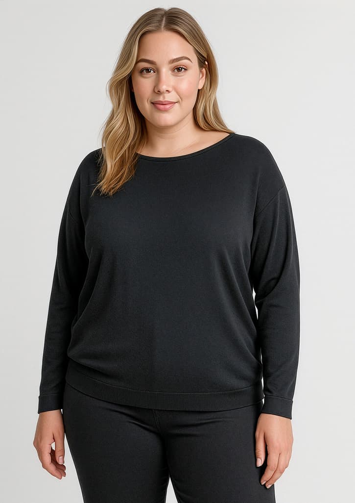 Skye Womens Batwing Sweater Top — Black