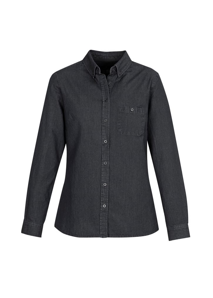 Indie Womens Long Sleeve Shirt — Black