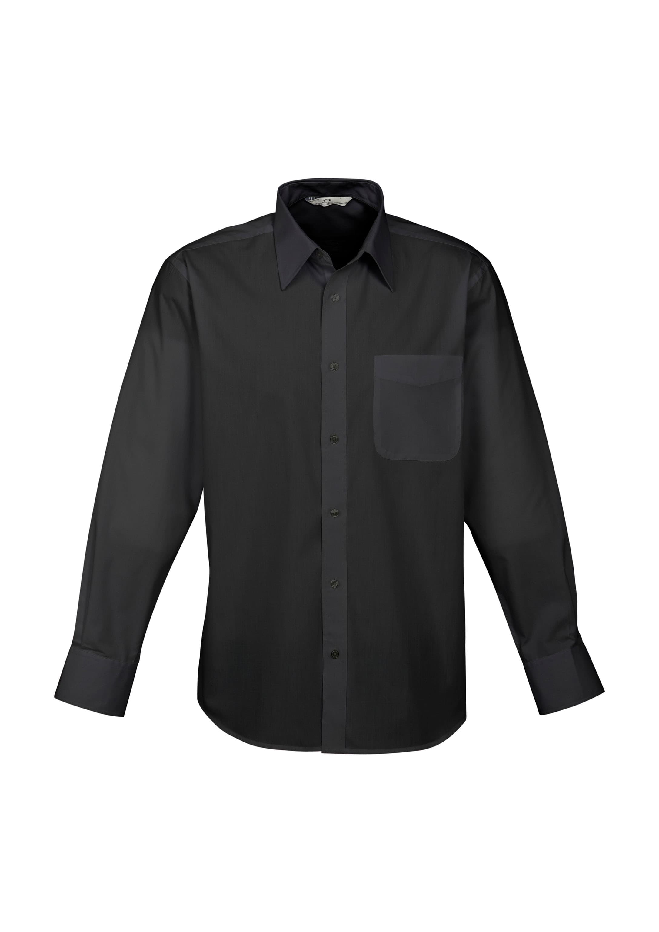 Base Mens Long Sleeve Shirt — Black