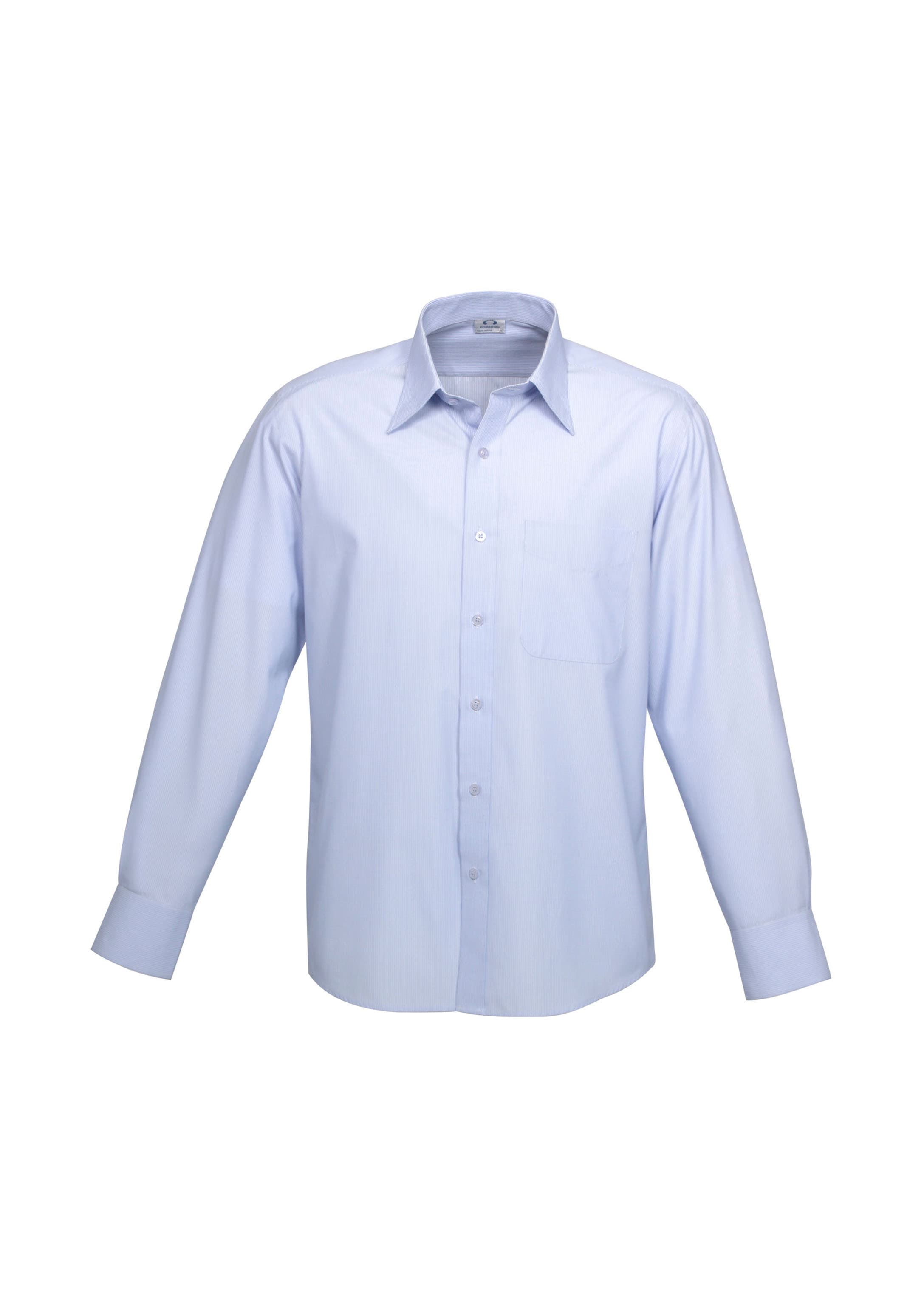 Ambassador Mens Long Sleeve Shirt — Blue