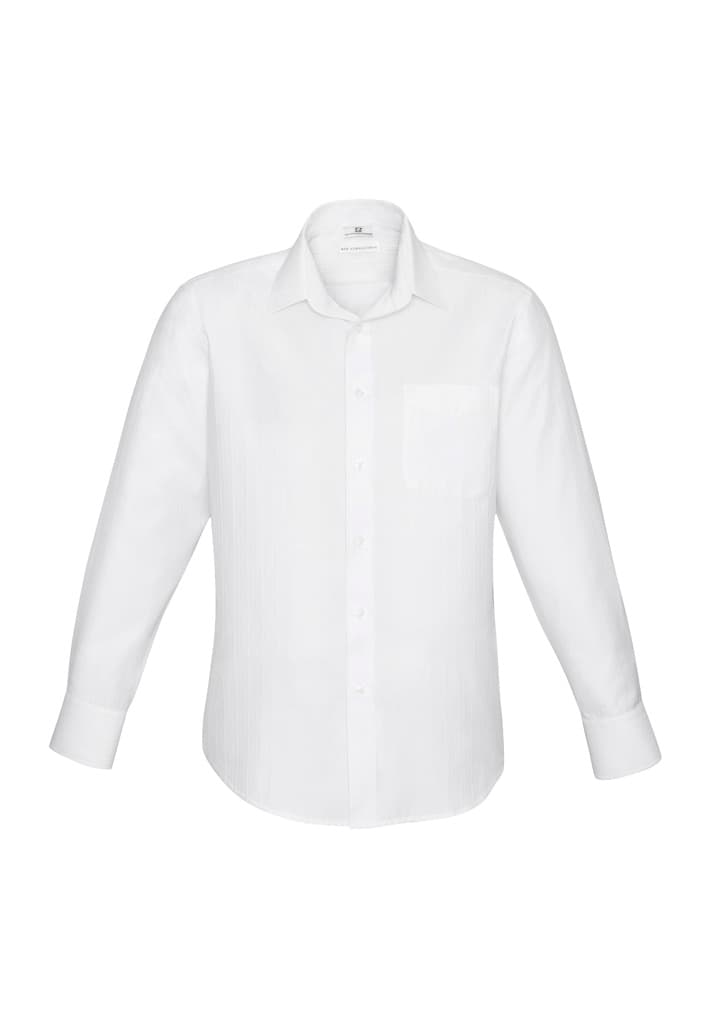 Preston Mens Long Sleeve Shirt — White