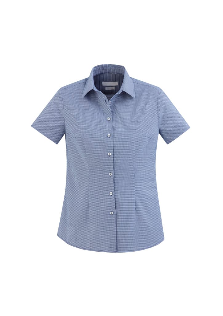 Jagger Womens Short Sleeve Shirt — French Blue