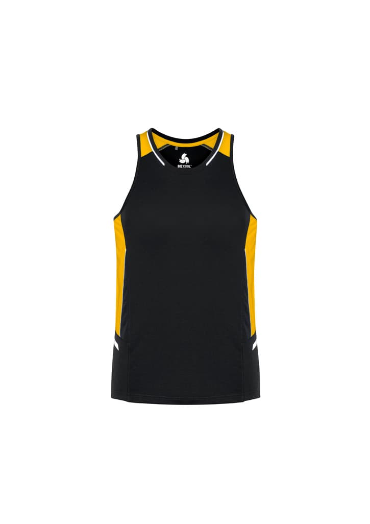Renegade Mens Singlet — Black/Gold/Silver