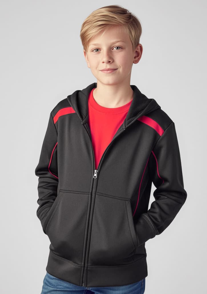 United Kids Hoodie — Black/Red