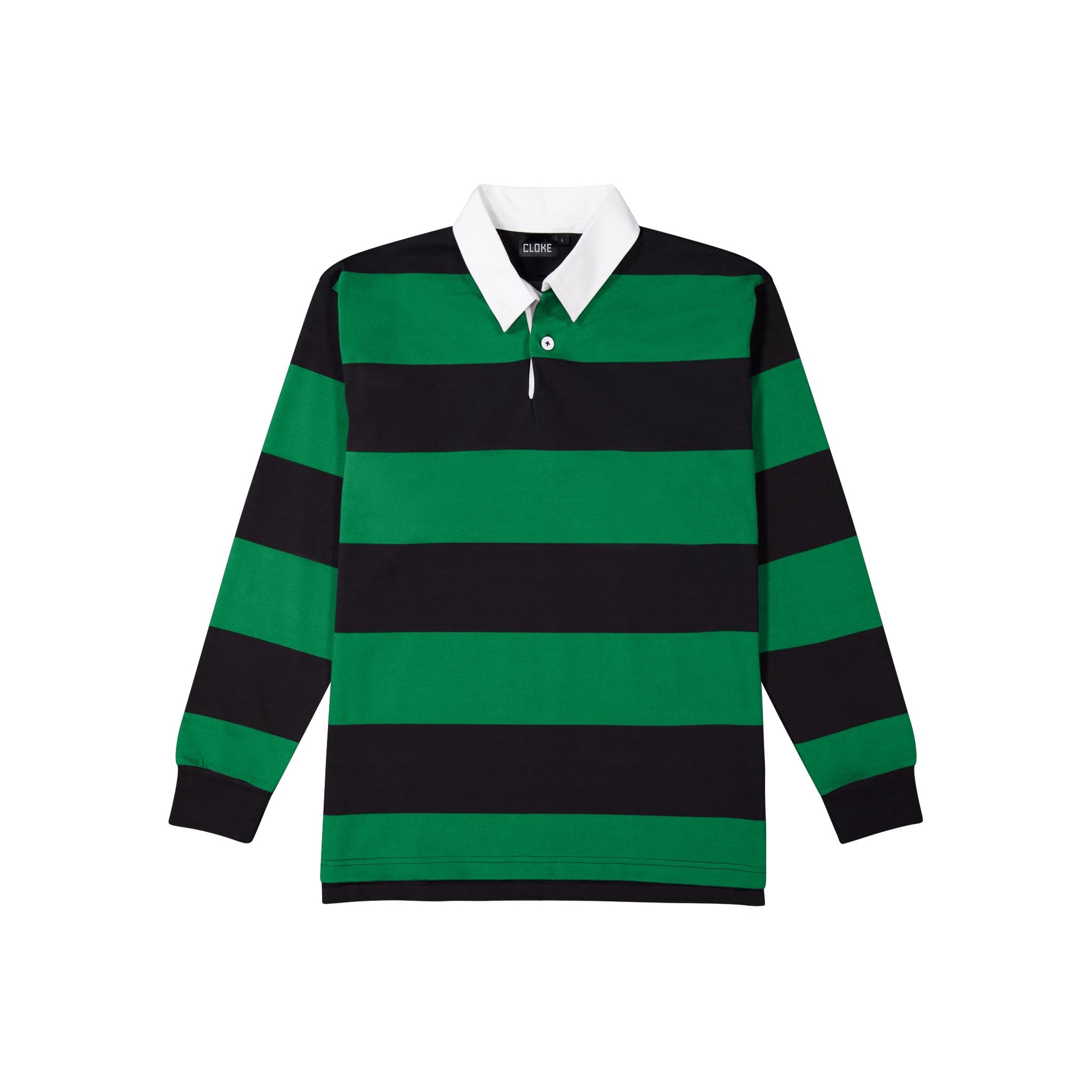 Striped Rugby Jersey — Black/Kelly