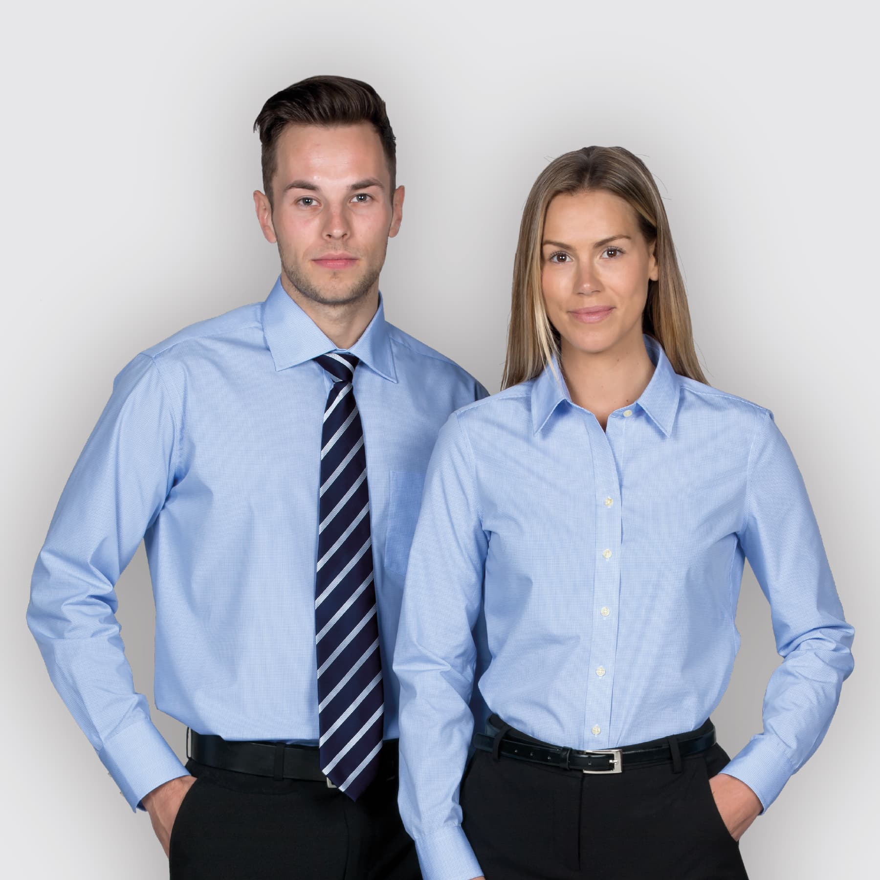 The Broadway Check Shirt - Mens — Sky/White