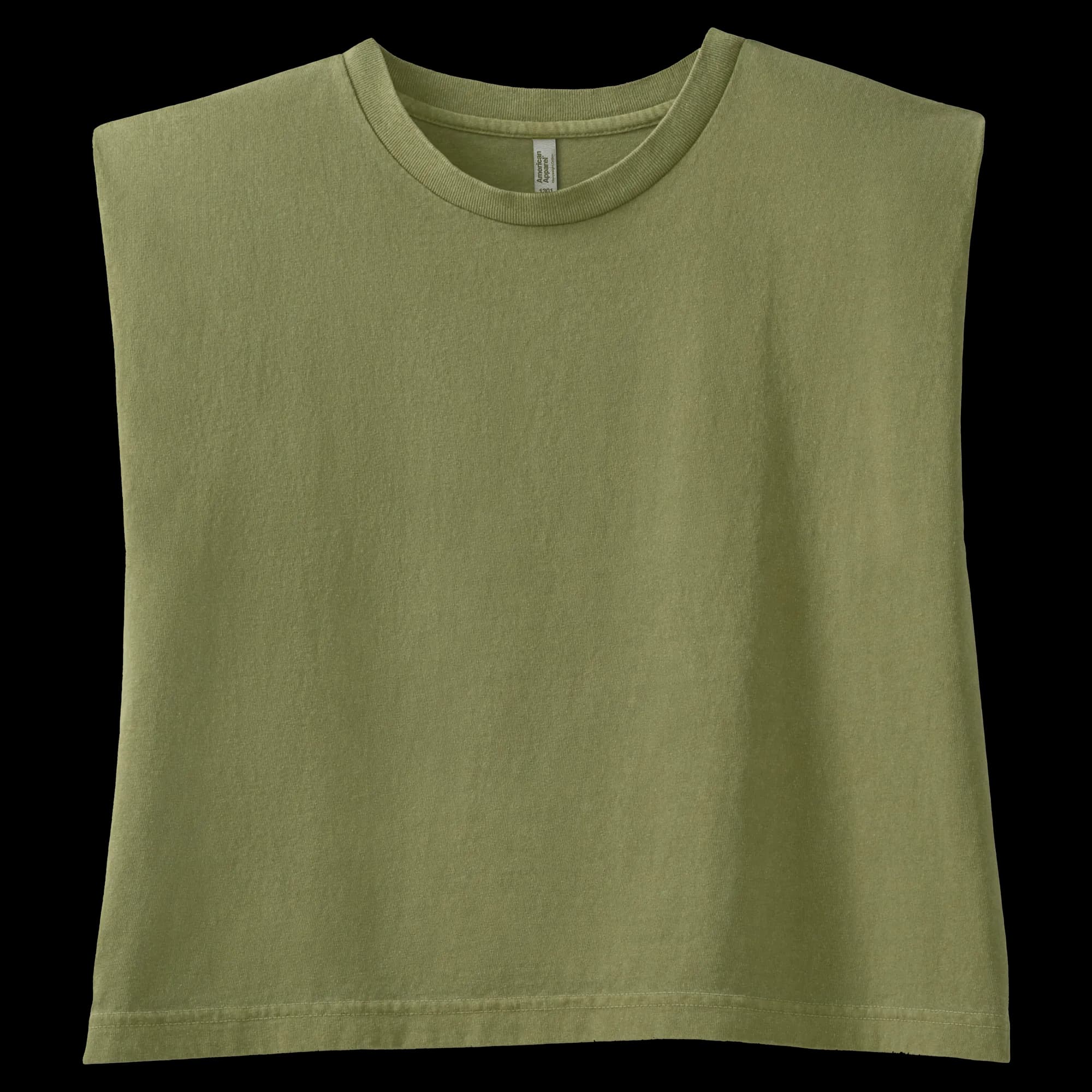 307GD American Apparel Women's Muscle T-shirt — Faded Army