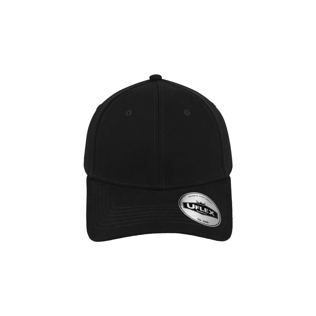 U15603 UFlex Adults Pro Style 6 Panel Fitted — Black