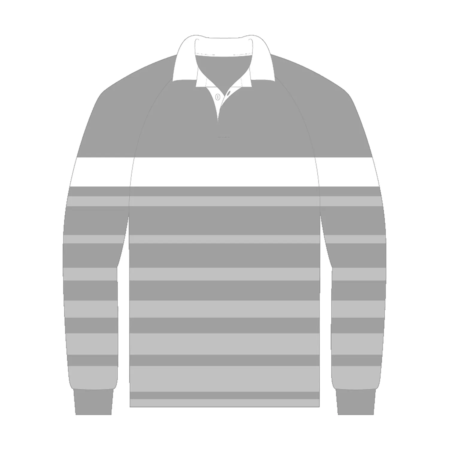 Off-Field Poly/Cotton LS Knitted Rugby Jersey — Design 1