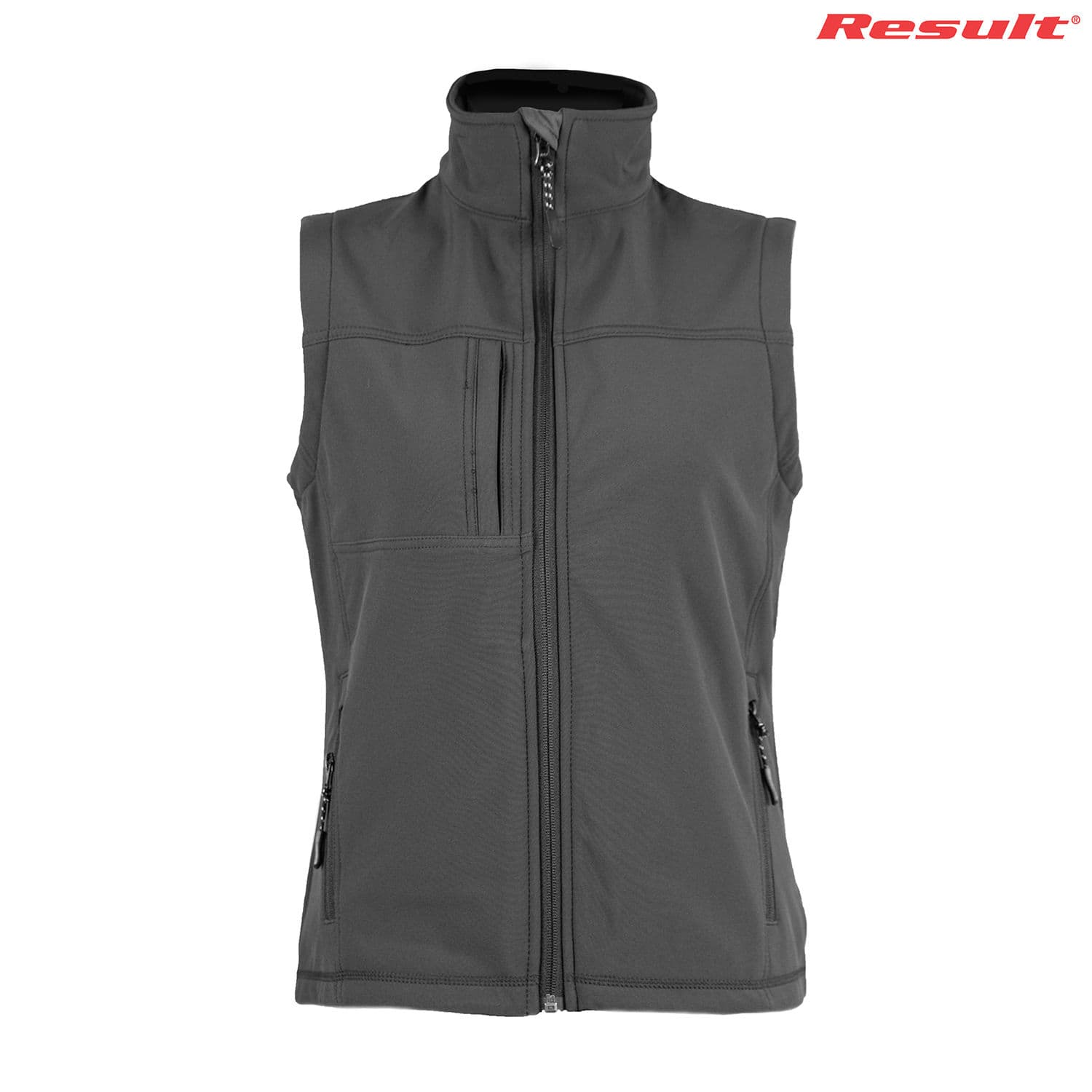 R014F Result Ladies Classic Softshell Vest — Black