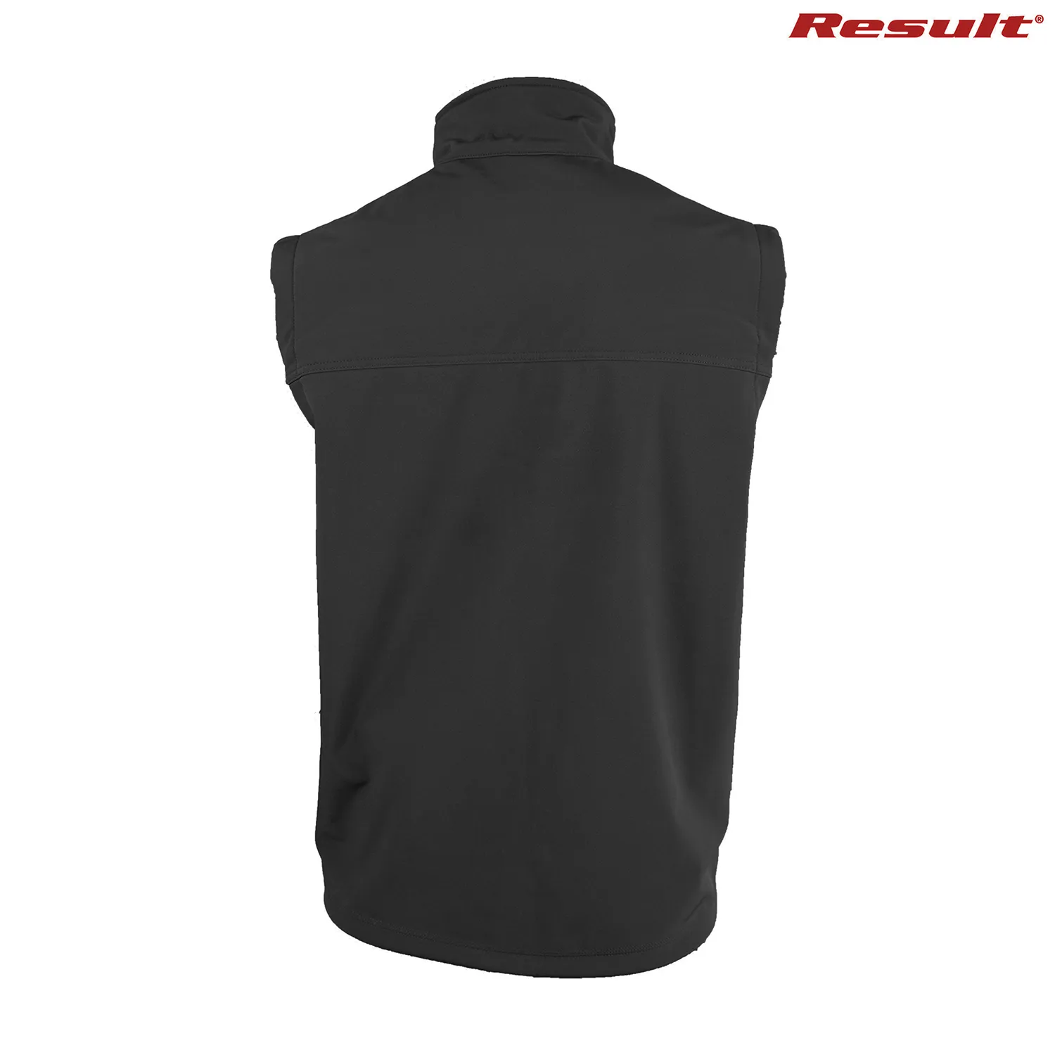 R014M Result Adults Classic Softshell Vest — Black