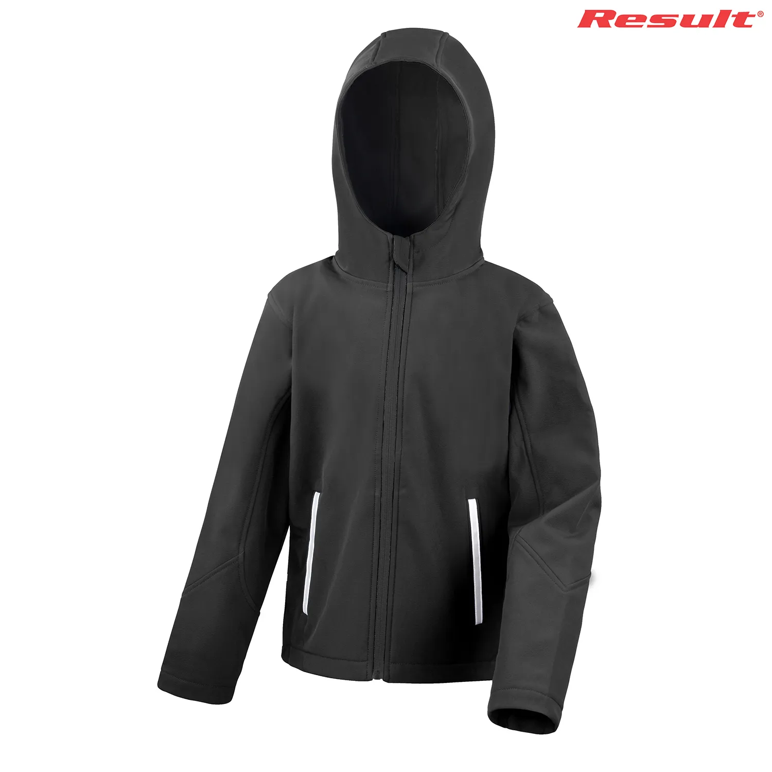R224B Result Youth TX Performance Softshell Jacket — Black