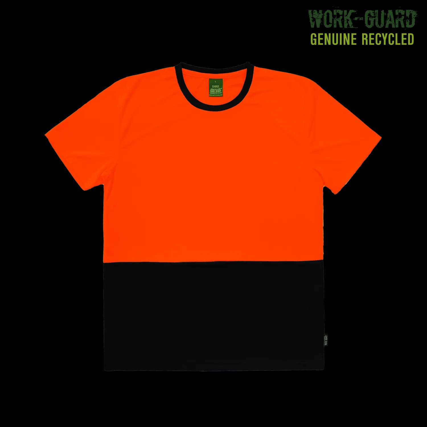 R488X Work-Guard Recycled Hi Vis T-Shirt — Orange/Black