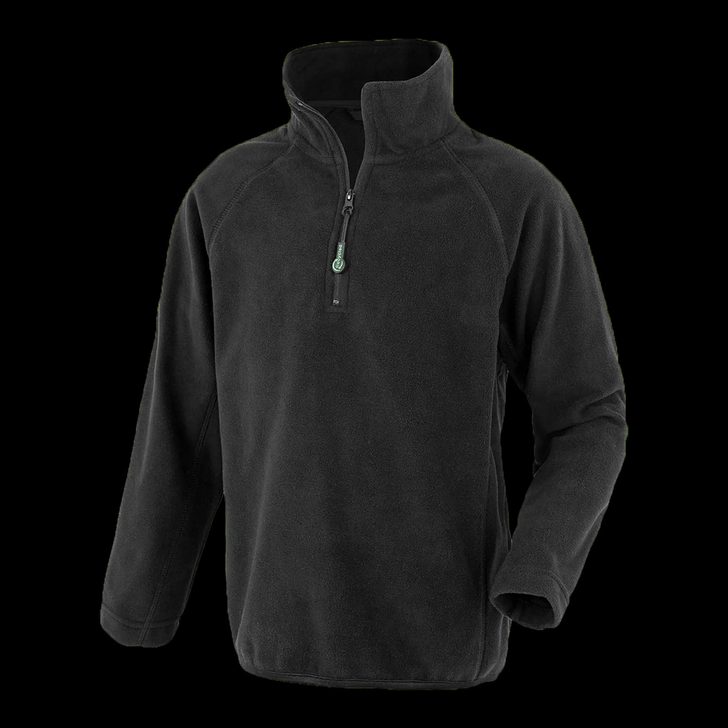 R905B Result Recycled PET Youth Qtr.Zip Fleece Top — Black