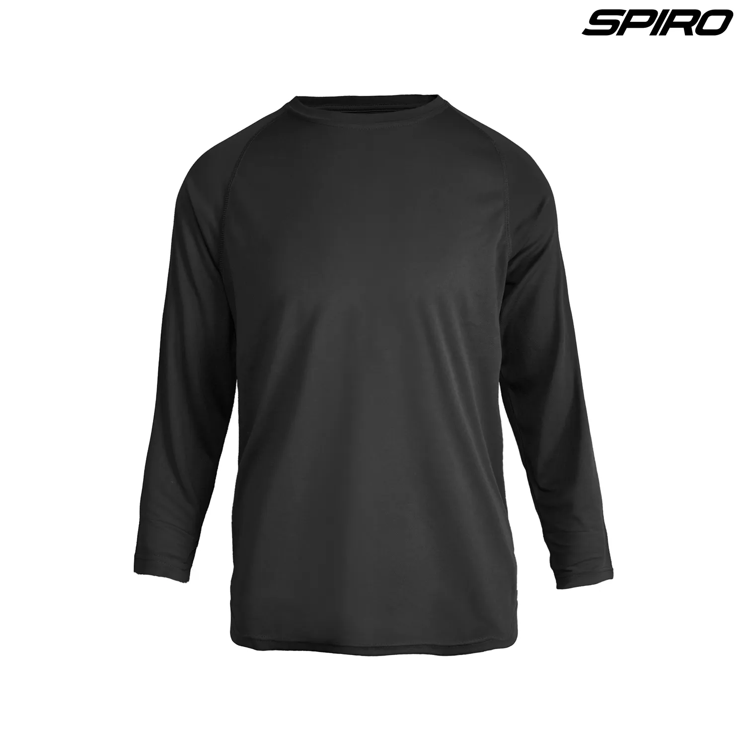 S289B Spiro Youth Impact Performance Aircool Longsleeve — Black