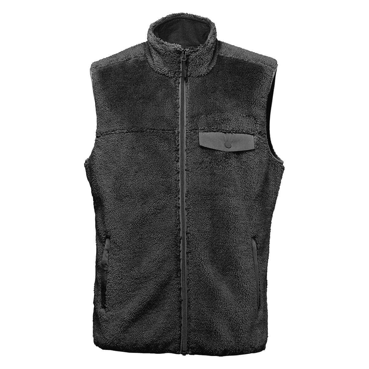 MENS BERGEN SHERPA FLEECE VEST — Black