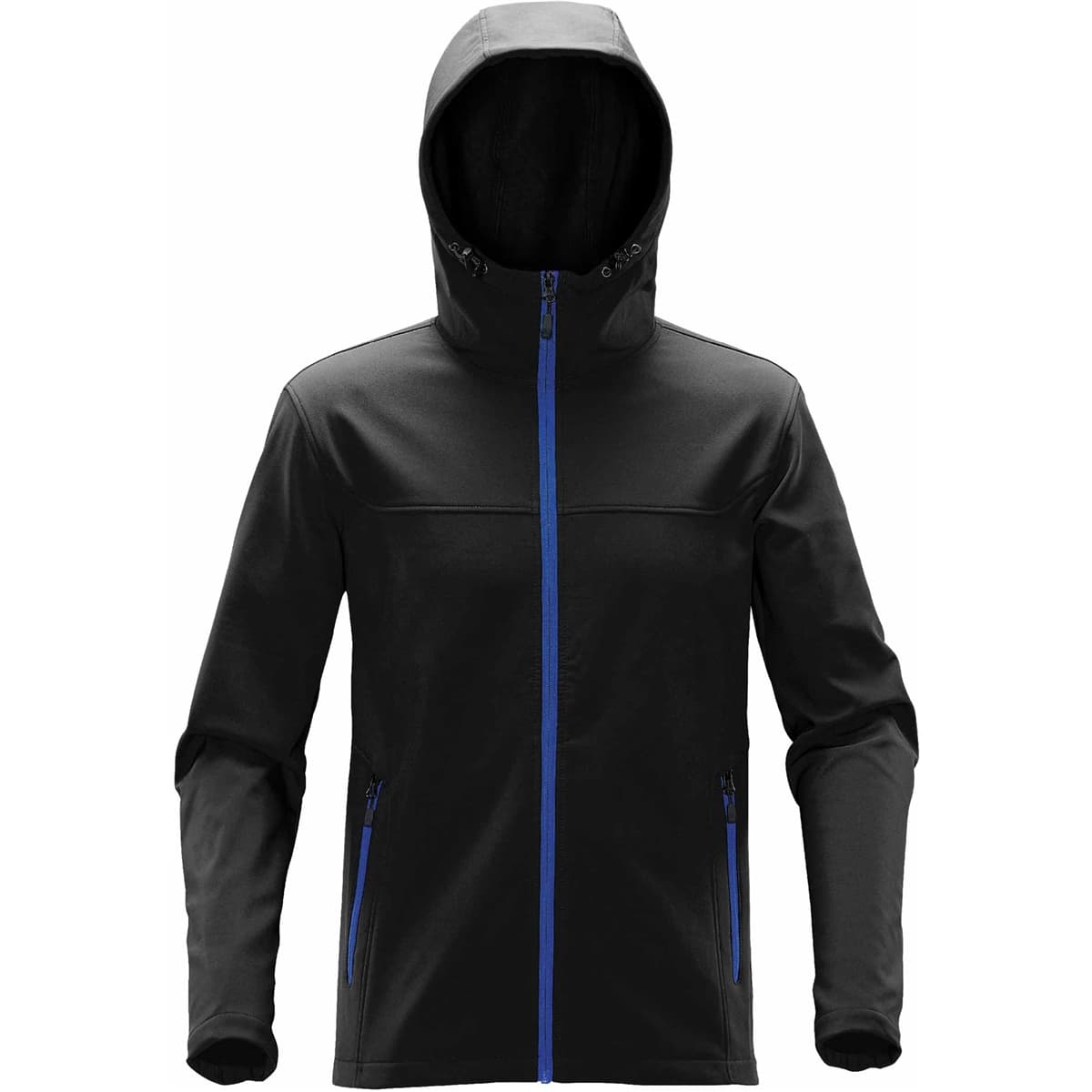 MEN'S ORBITER SOFTSHELL HOODY — Black,Angel Blue