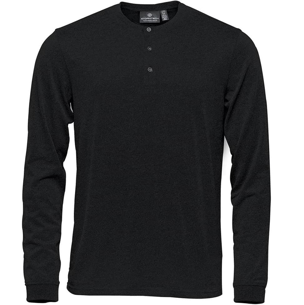 MENS TORCELLO L/S HENLEY — Black