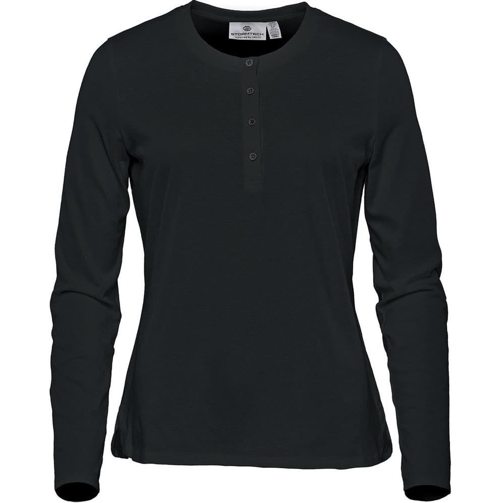 WOMENS TORCELLO L/S HENLEY — Black