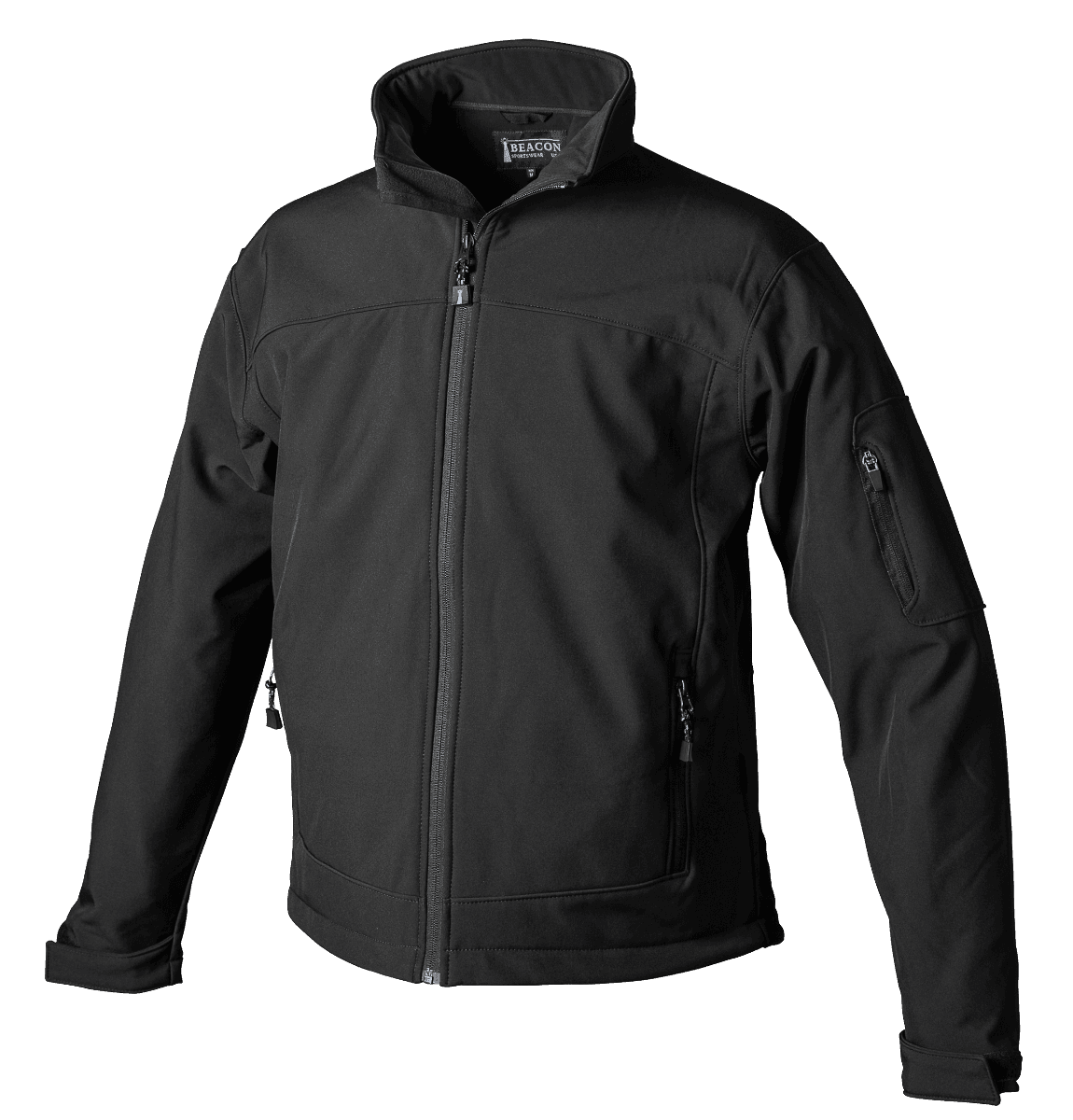 PERKINS MENS SOFTSHELL JACKET — Black